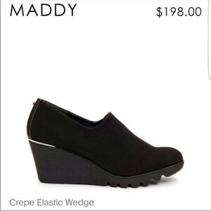 Donald J. Pliner Black Elastic Wedge Shoes